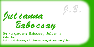julianna babocsay business card
